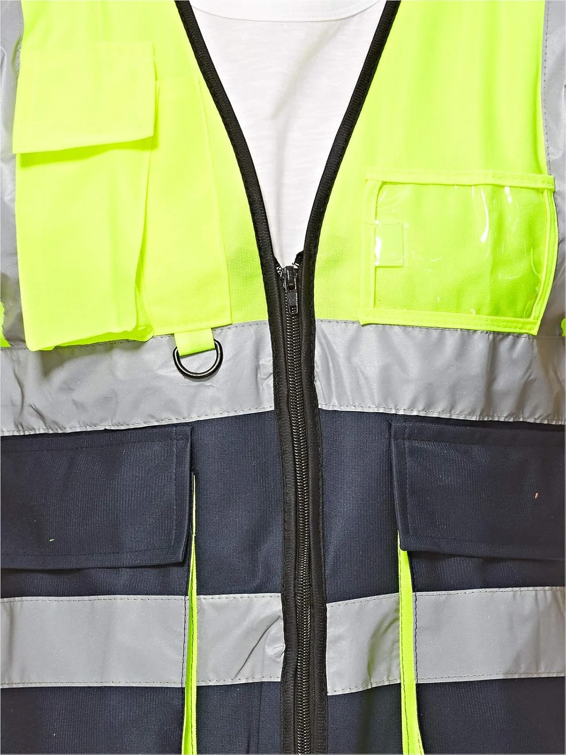 Empiral Dazzle Safety Vest Heavy Duty Dual Color with Zipper - Green