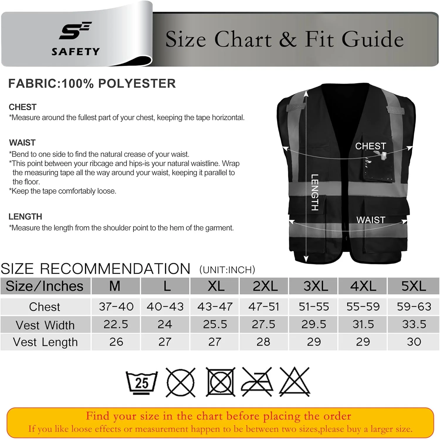جلیقه ایمنی SESafety با 9 جیب، جلیقه بازتابنده دید بالا، جلیقه کار برای مردان، ANSI/ISEA Class 2 Type R