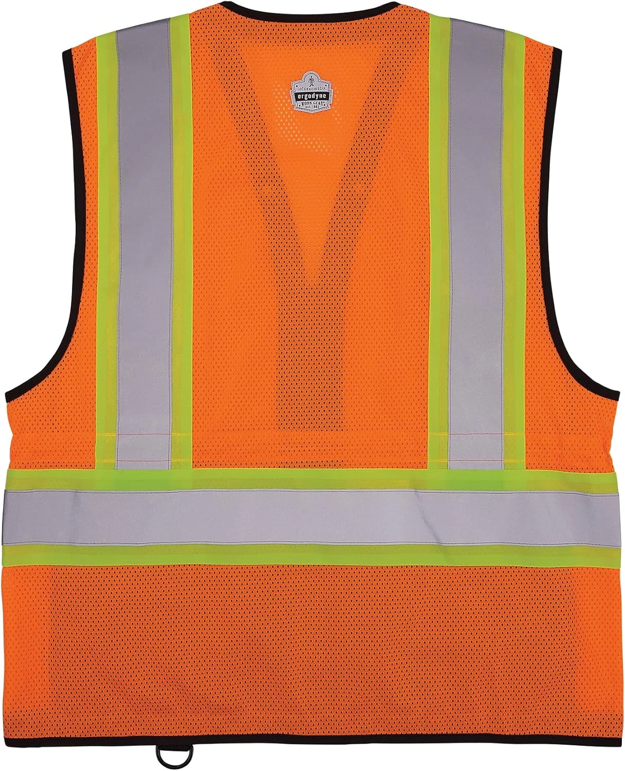 جلیقه ایمنی دو رنگ Glowear 8251hdz-bk، مناسب برای هر دو جنس - نوع R، کلاس 2، زیپ دار، قسمت پایین مشکی (تک عددی)