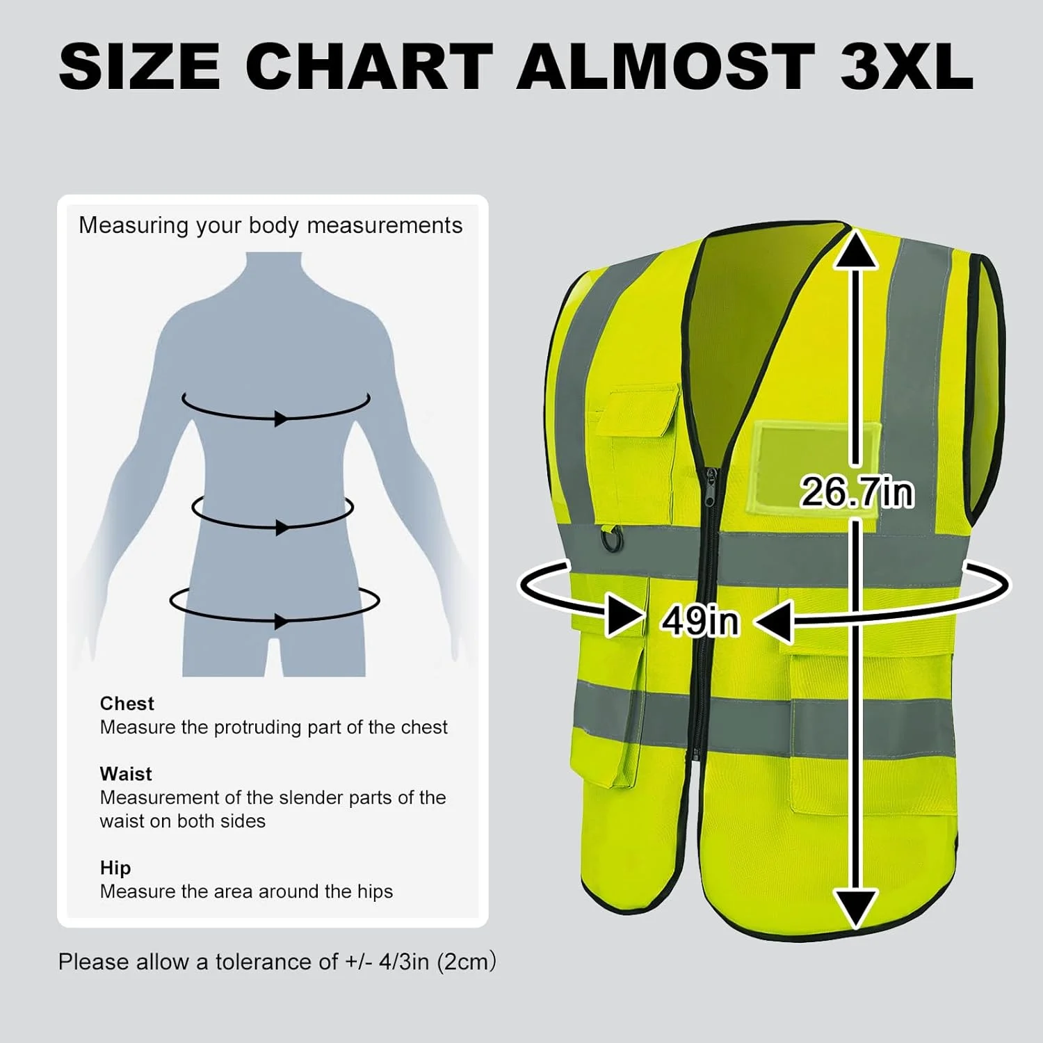 جلیقه ایمنی دید بالا Lavori-AK با جیب و زیپ، جلیقه نواری بازتابنده نئون، جلیقه ساختمانی ANSI 2 جلیقه ایمنی دید بالا Lavori-AK با جیب و زیپ، جلیقه نواری بازتابنده نئون، جلیقه ساختمانی ANSI 2