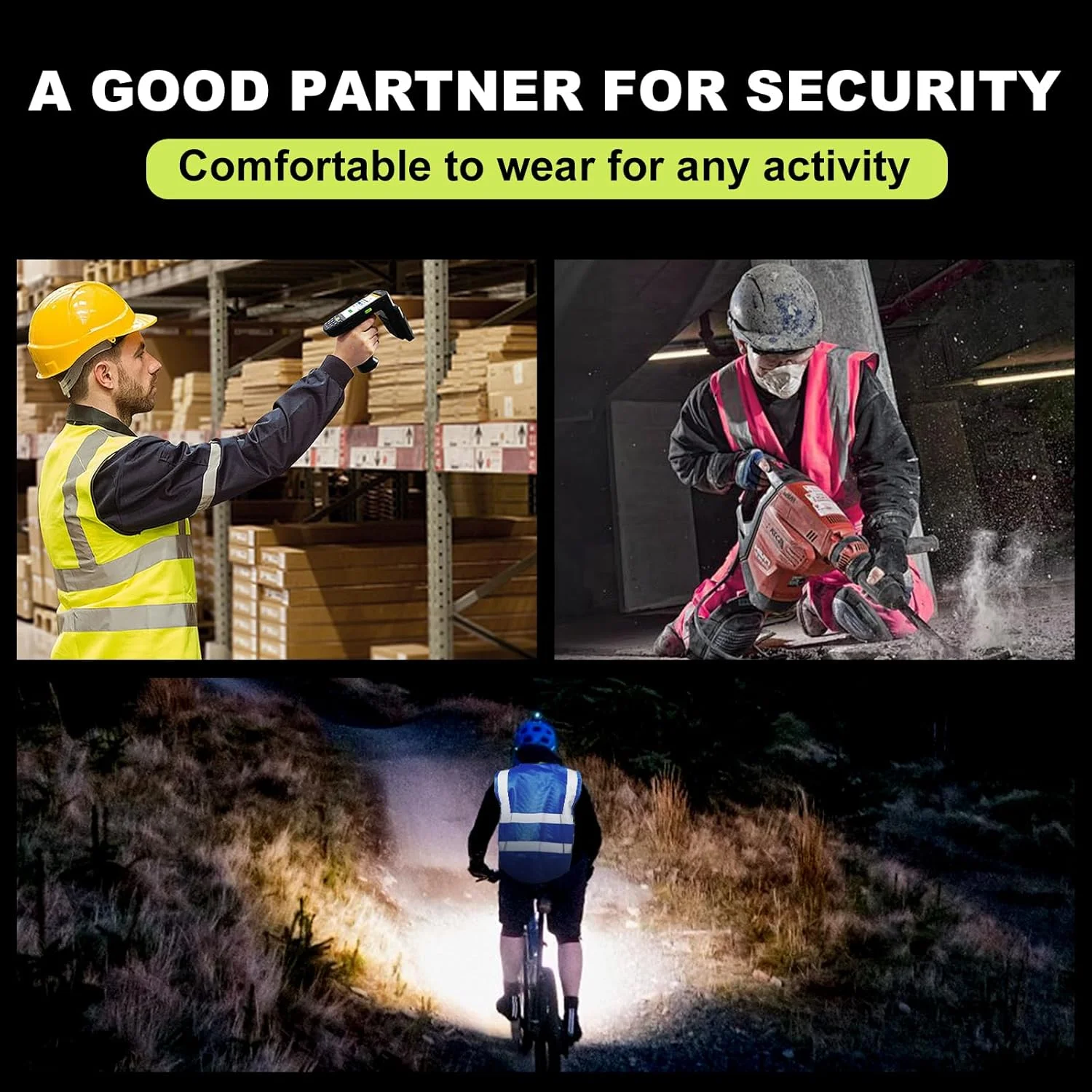 جلیقه ایمنی دید بالا Lavori-AK با جیب و زیپ، جلیقه نواری بازتابنده نئون، جلیقه ساختمانی ANSI 2 جلیقه ایمنی دید بالا Lavori-AK با جیب و زیپ، جلیقه نواری بازتابنده نئون، جلیقه ساختمانی ANSI 2