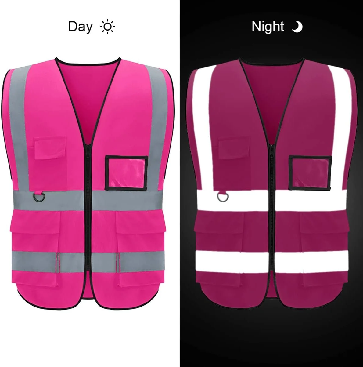 جلیقه ایمنی سفارشی با لوگو، جلیقه ایمنی دید بالا کلاس 2، جلیقه امنیتی بازتابنده دید بالا، سفارشی شده با زیپ و جیب جلیقه ایمنی سفارشی با لوگو، جلیقه ایمنی دید بالا کلاس 2، جلیقه امنیتی بازتابنده دید بالا، سفارشی شده با زیپ و جیب