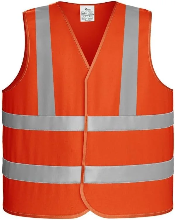 جلیقه ایمنی Remart® با جیب های کاربردی و بست زیپی، دید 360 درجه عالی، جلیقه بازتابنده پلی استر با دید بالا، مناسب برای آقایان و بانوان