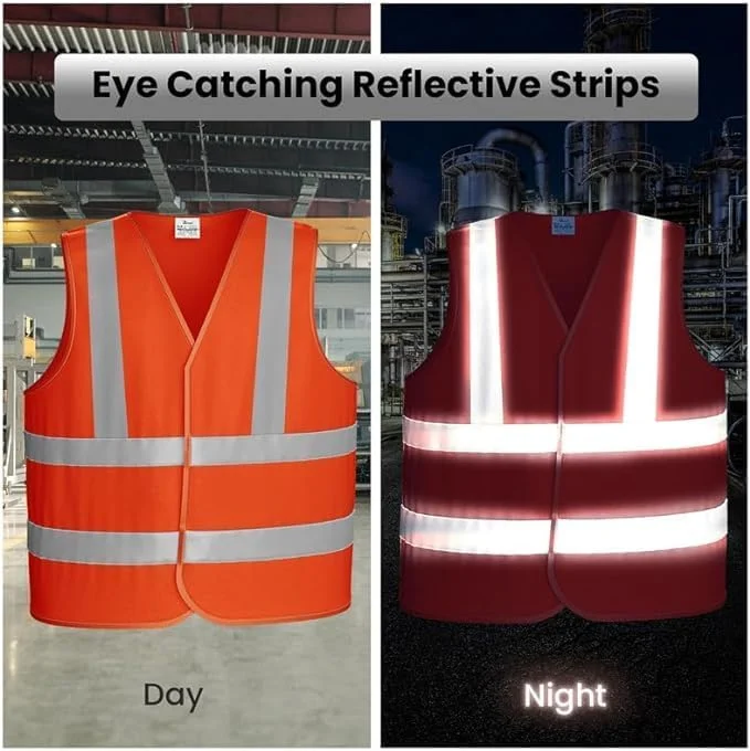 جلیقه ایمنی Remart® با جیب های کاربردی و بست زیپی، دید 360 درجه عالی، جلیقه بازتابنده پلی استر با دید بالا، مناسب برای آقایان و بانوان جلیقه ایمنی Remart® با جیب های کاربردی و بست زیپی، دید 360 درجه عالی، جلیقه بازتابنده پلی استر با دید بالا، مناسب برای آقایان و بانوان