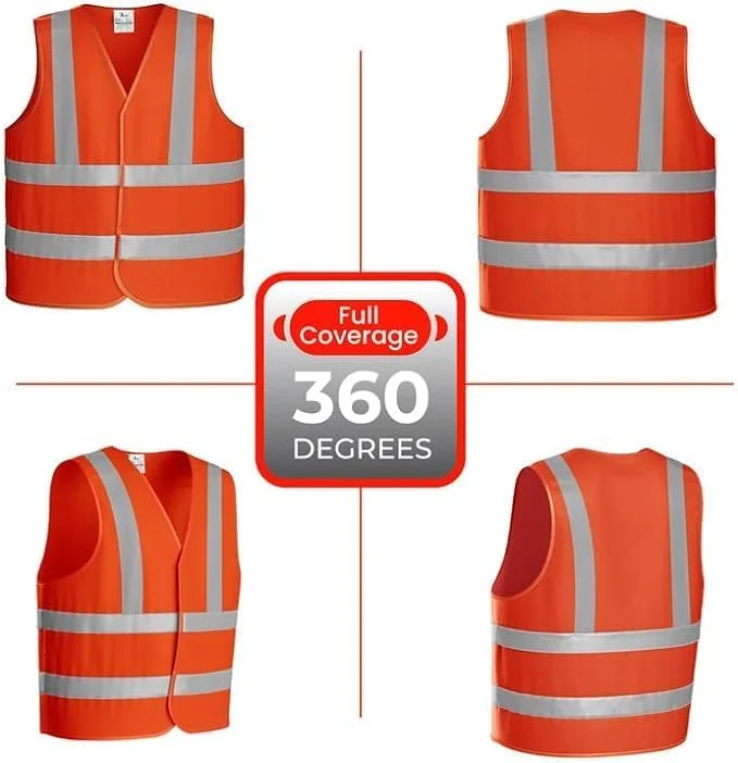 جلیقه ایمنی Remart® با جیب های کاربردی و بست زیپی، دید 360 درجه عالی، جلیقه بازتابنده پلی استر با دید بالا، مناسب برای آقایان و بانوان جلیقه ایمنی Remart® با جیب های کاربردی و بست زیپی، دید 360 درجه عالی، جلیقه بازتابنده پلی استر با دید بالا، مناسب برای آقایان و بانوان