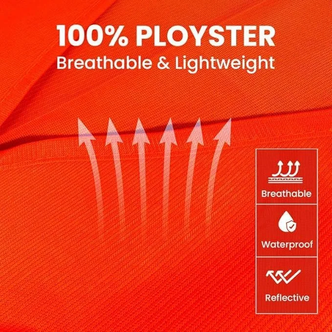 جلیقه ایمنی Remart® با جیب های کاربردی و بست زیپی، دید 360 درجه عالی، جلیقه بازتابنده پلی استر با دید بالا، مناسب برای آقایان و بانوان جلیقه ایمنی Remart® با جیب های کاربردی و بست زیپی، دید 360 درجه عالی، جلیقه بازتابنده پلی استر با دید بالا، مناسب برای آقایان و بانوان