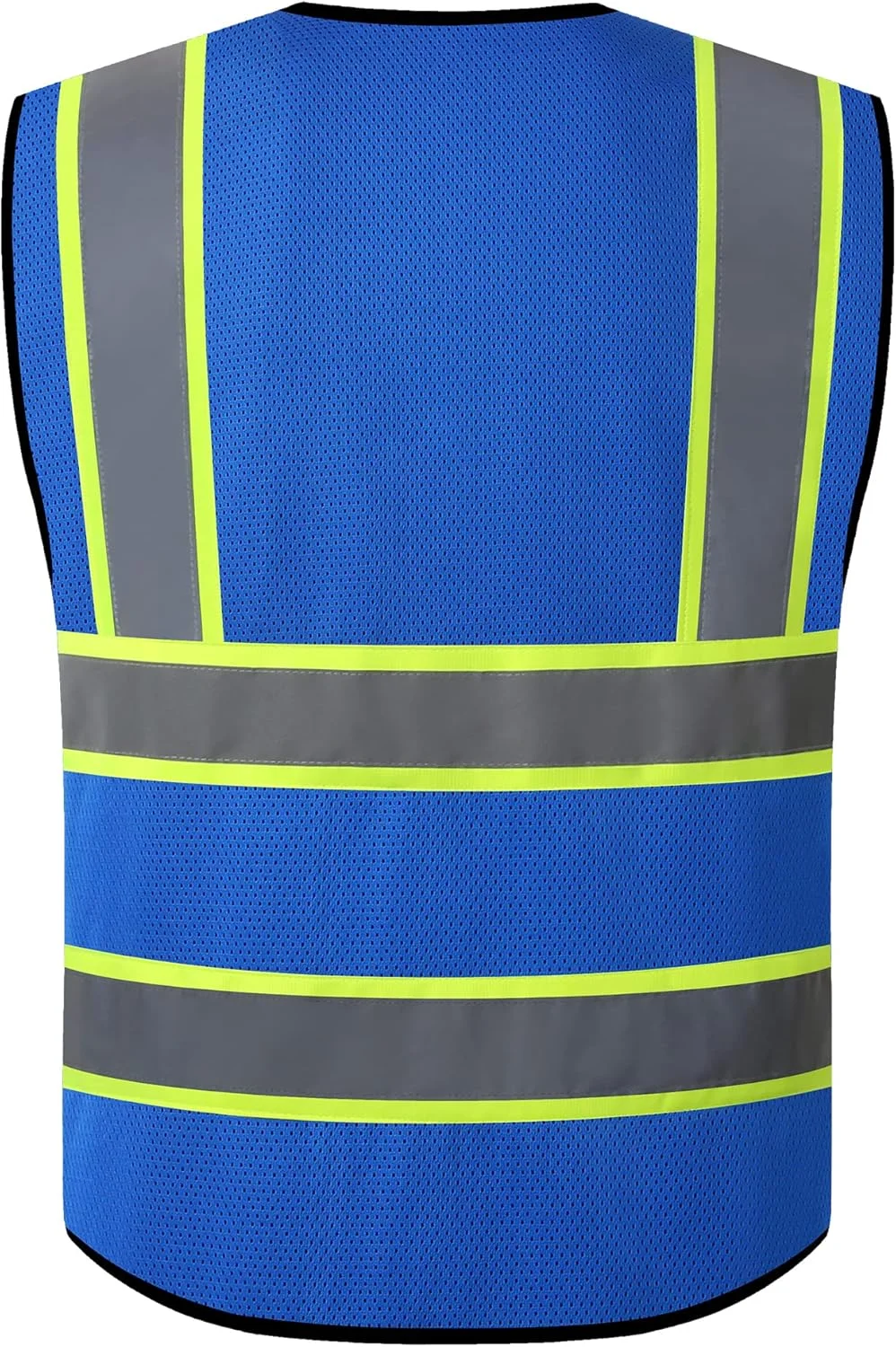 جلیقه ایمنی بازتابنده دید بالا ASIPHITU برای مردان و زنان با جیب و زیپ جلو مطابق با استانداردهای ANSI/ISEA