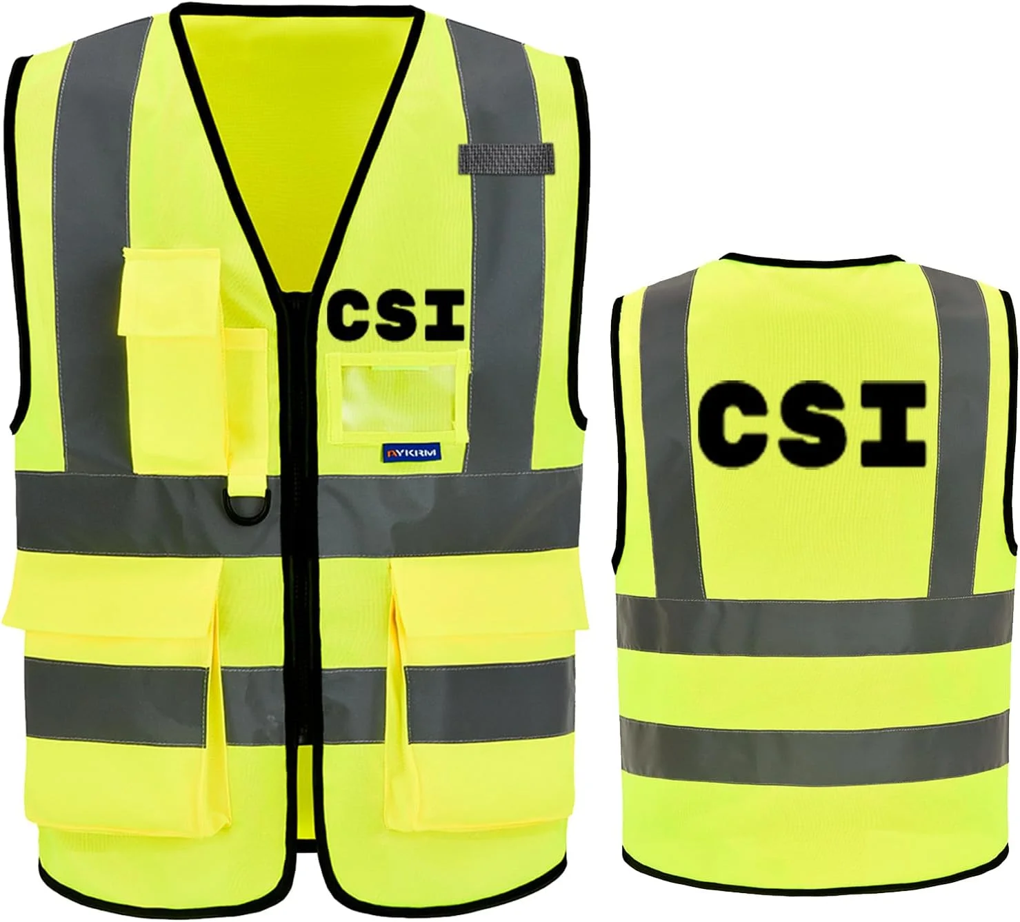 جلیقه ایمنی بازتابنده با دید بالا، مقاوم با 7 جیب و زیپ جلو جلیقه ایمنی بازتابنده با دید بالا، مقاوم با 7 جیب و زیپ جلو