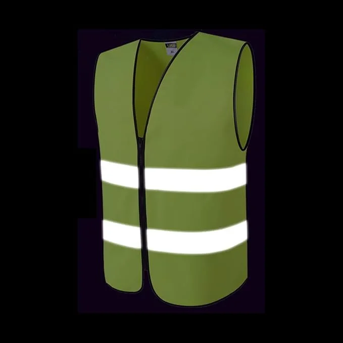 جلیقه ایمنی بازتابنده دید بالا، ژاکت هشدار دهنده تنفسی با رنگ نئون روشن و نوارهای بازتابنده 2 اینچی - جلو زیپ دار، سایز: قد 70 سانتی متر x سینه 60 سانتی متر (سبز) جلیقه ایمنی بازتابنده دید بالا، ژاکت هشدار دهنده تنفسی با رنگ نئون روشن و نوارهای بازتابنده 2 اینچی - جلو زیپ دار، سایز: قد 70 سانتی متر x سینه 60 سانتی متر (سبز)