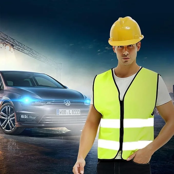 جلیقه ایمنی بازتابنده دید بالا، ژاکت هشدار دهنده تنفسی با رنگ نئون روشن و نوارهای بازتابنده 2 اینچی - جلو زیپ دار، سایز: قد 70 سانتی متر x سینه 60 سانتی متر (سبز) جلیقه ایمنی بازتابنده دید بالا، ژاکت هشدار دهنده تنفسی با رنگ نئون روشن و نوارهای بازتابنده 2 اینچی - جلو زیپ دار، سایز: قد 70 سانتی متر x سینه 60 سانتی متر (سبز)