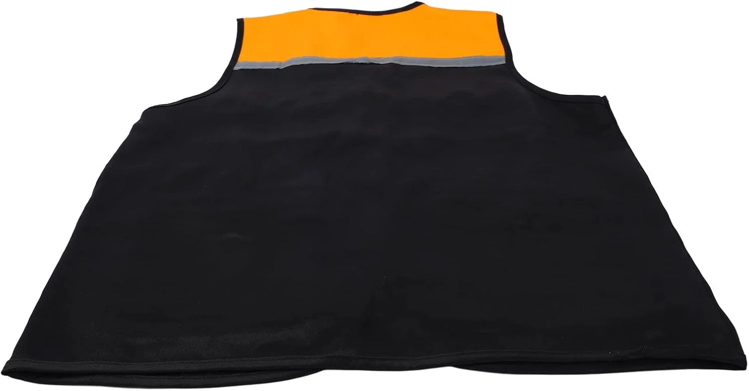 جلیقه کار بازتابنده با 4 جیب، جلیقه کار زیپ دار جلو، جلیقه ایمنی دید بالا با نوارهای بازتابنده برای مردان و زنان، جلیقه کار نوار بازتابنده برای مواقع اضطراری (XXL)