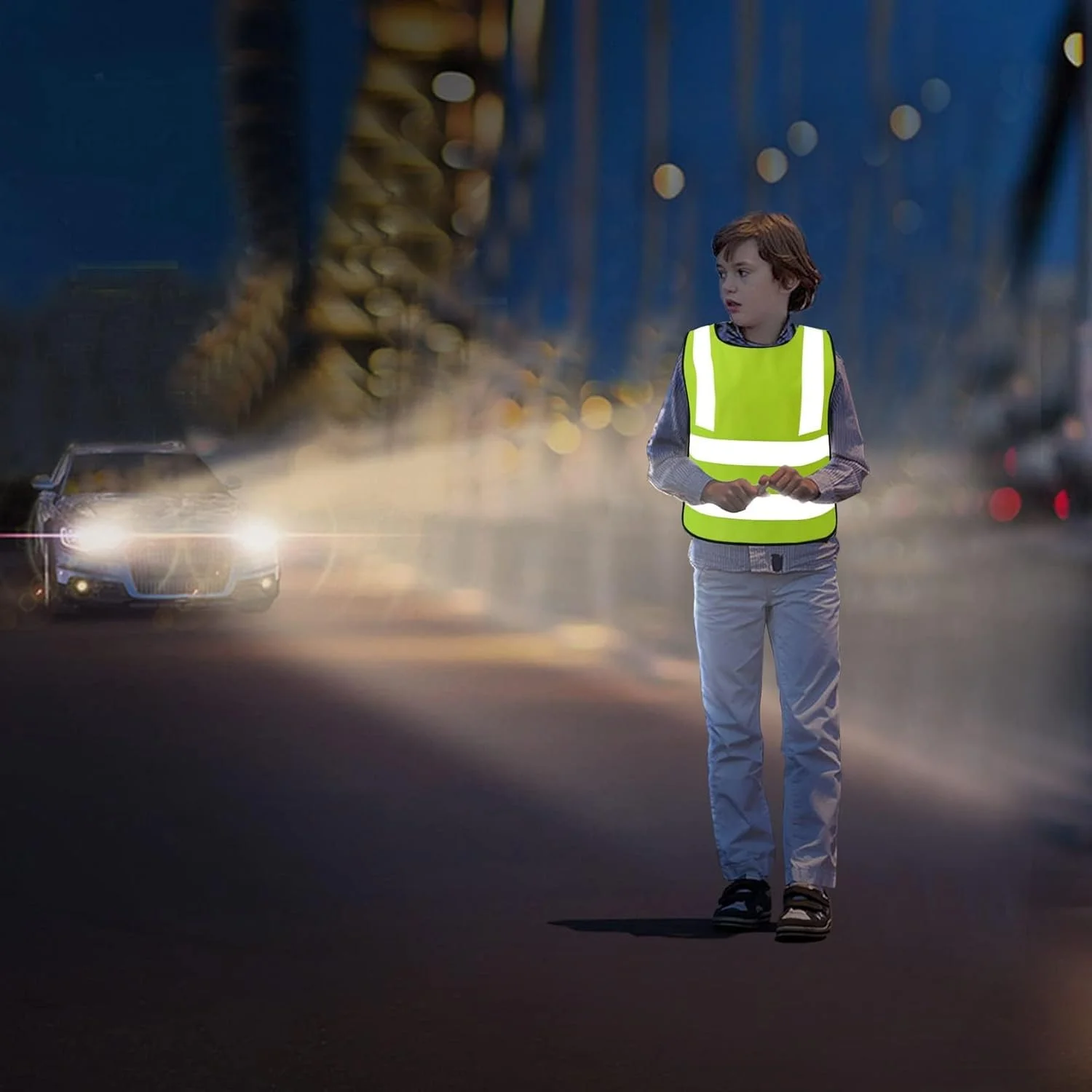 جلیقه ایمنی خزنه کودکانه، 2 عدد جلیقه بازتابنده برای دوچرخه سواری کودکان (3-12 سال) جلیقه نئون زرد بازتابنده برای دید بهتر در ترافیک جلیقه ایمنی خزنه کودکانه، 2 عدد جلیقه بازتابنده برای دوچرخه سواری کودکان (3-12 سال) جلیقه نئون زرد بازتابنده برای دید بهتر در ترافیک