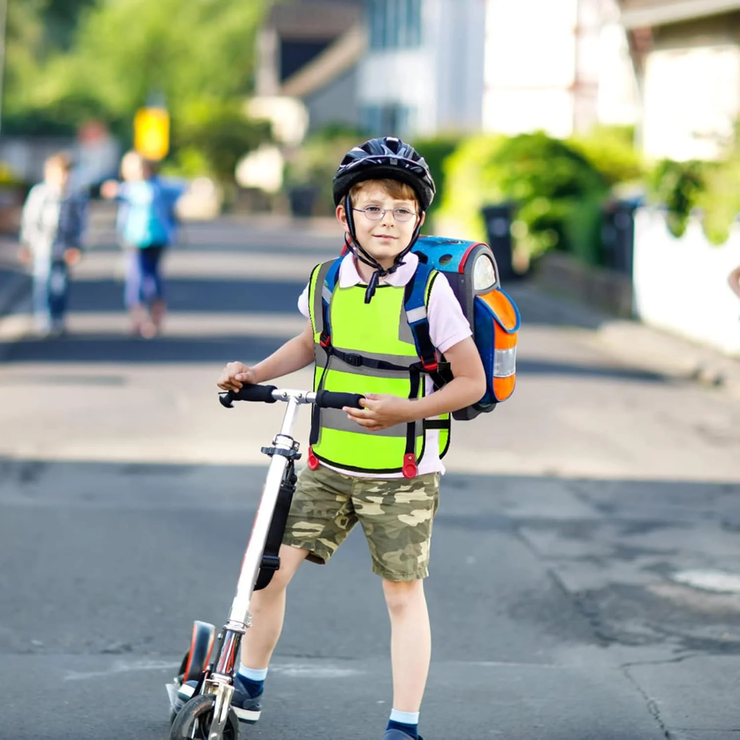 جلیقه ایمنی خزنه کودکانه، 2 عدد جلیقه بازتابنده برای دوچرخه سواری کودکان (3-12 سال) جلیقه نئون زرد بازتابنده برای دید بهتر در ترافیک جلیقه ایمنی خزنه کودکانه، 2 عدد جلیقه بازتابنده برای دوچرخه سواری کودکان (3-12 سال) جلیقه نئون زرد بازتابنده برای دید بهتر در ترافیک