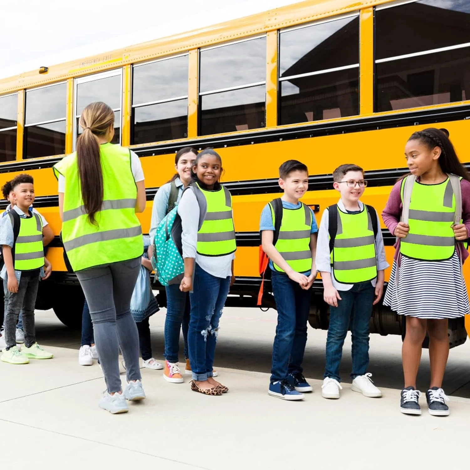 جلیقه ایمنی خزنه کودکانه، 2 عدد جلیقه بازتابنده برای دوچرخه سواری کودکان (3-12 سال) جلیقه نئون زرد بازتابنده برای دید بهتر در ترافیک جلیقه ایمنی خزنه کودکانه، 2 عدد جلیقه بازتابنده برای دوچرخه سواری کودکان (3-12 سال) جلیقه نئون زرد بازتابنده برای دید بهتر در ترافیک