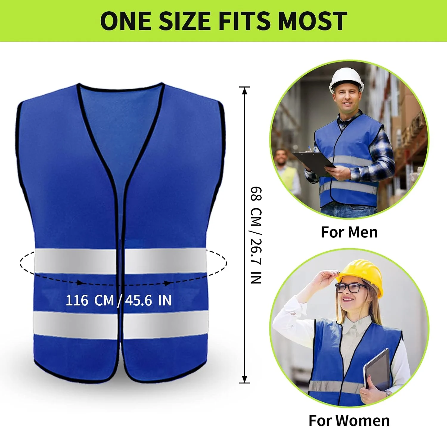 جلیقه ایمنی، جلیقه ساختمانی بازتابنده با دید بالا برای مردان، کار، دوچرخه سواری، دونده، نقشه بردار، داوطلب، جاده
