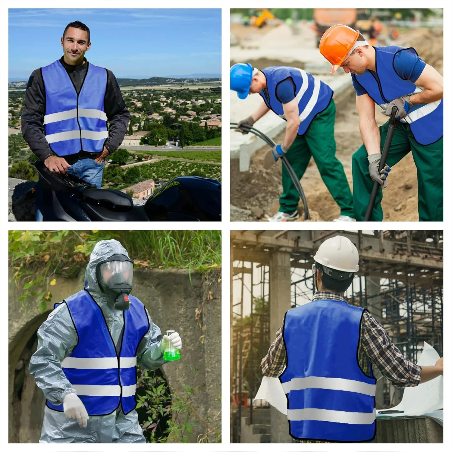 جلیقه ایمنی، جلیقه ساختمانی بازتابنده با دید بالا برای مردان، کار، دوچرخه سواری، دونده، نقشه بردار، داوطلب، جاده