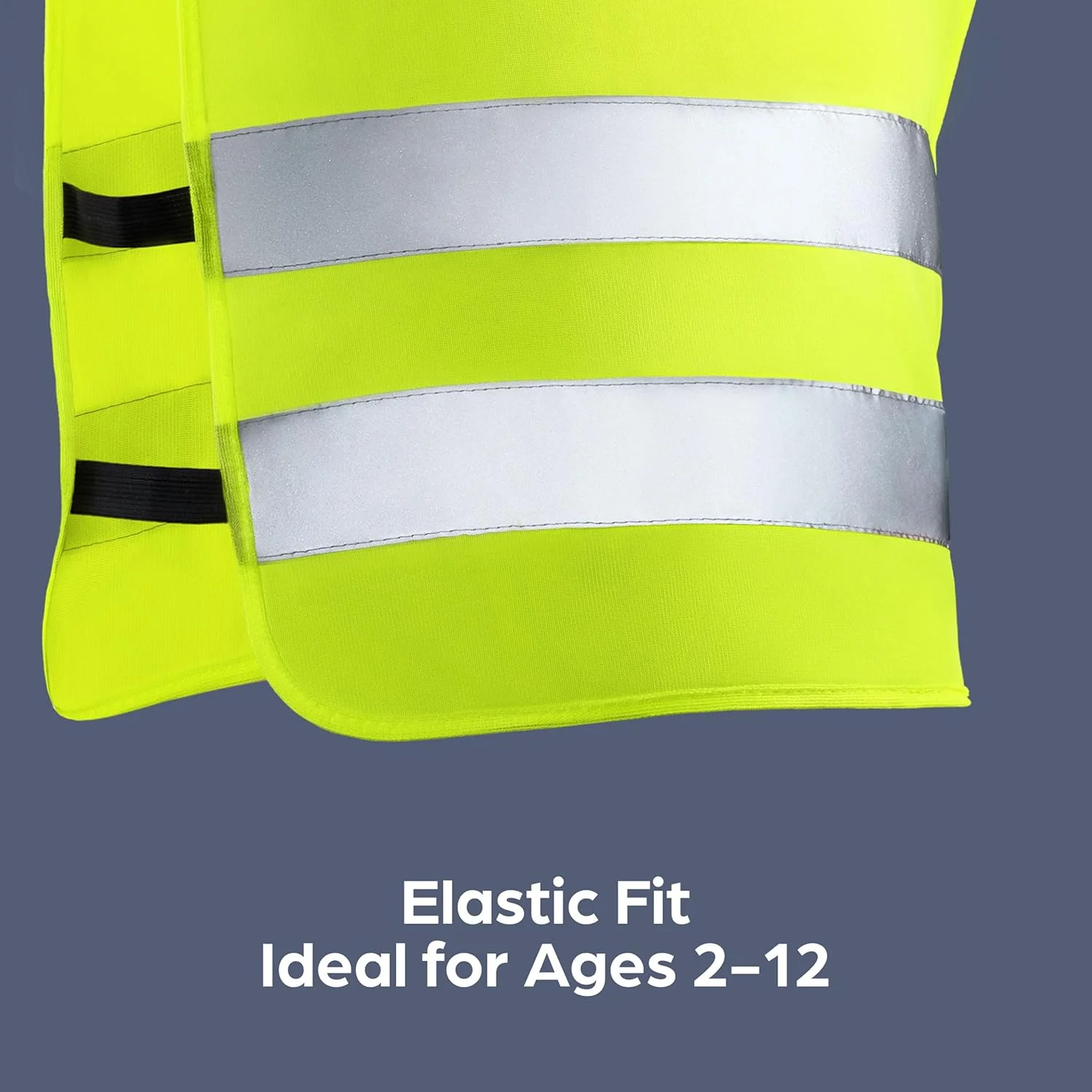 دو عدد جلیقه ایمنی کودکانه با دید بالا، زرد - تنفس پذیر - سایز جهانی، محافظت برای پسران و دختران