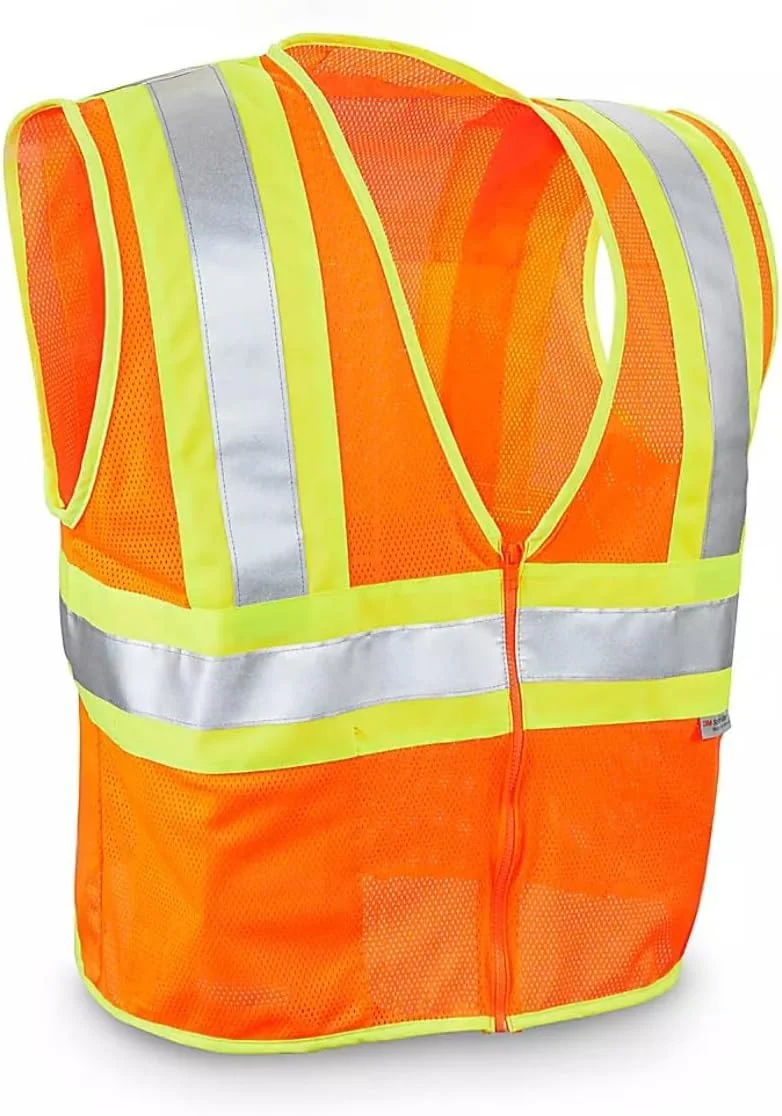 PRIME GUARD 3X High Visibility Deluxe Unisex ANSI Class 2 Safety Vest Adhesive Fasten Orange 3X PRIME GUARD 3X High Visibility Deluxe Unisex ANSI Class 2 Safety Vest Adhesive Fasten Orange 3X