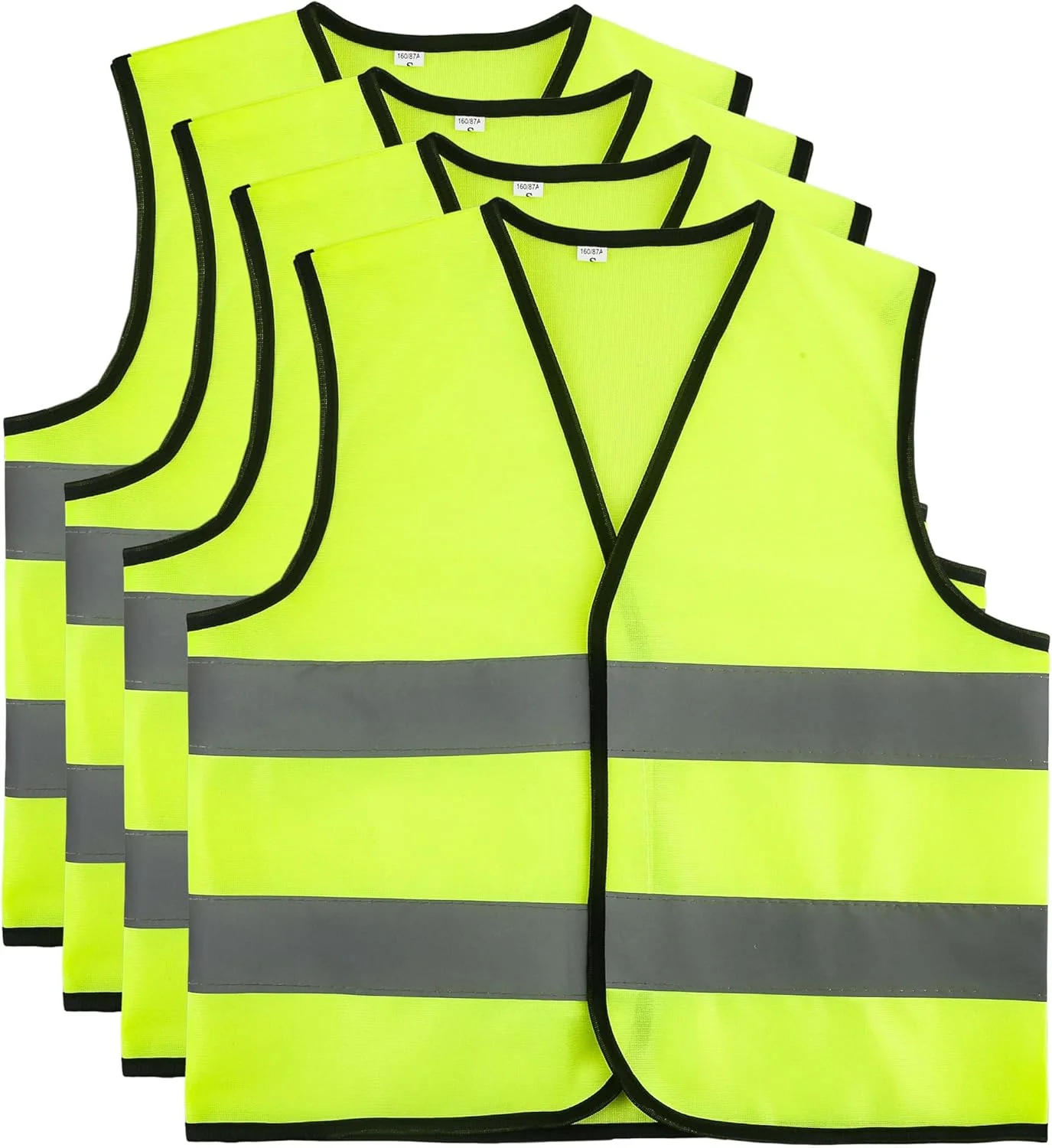 ست 4 عددی جلیقه شبرنگ بچگانه، جلیقه بازتابنده دید بالا برای کودکان، جلیقه ایمنی شبرنگ با نوارهای بازتابنده برای فعالیت های خارج از منزل پسران و دختران ست 4 عددی جلیقه شبرنگ بچگانه، جلیقه بازتابنده دید بالا برای کودکان، جلیقه ایمنی شبرنگ با نوارهای بازتابنده برای فعالیت های خارج از منزل پسران و دختران