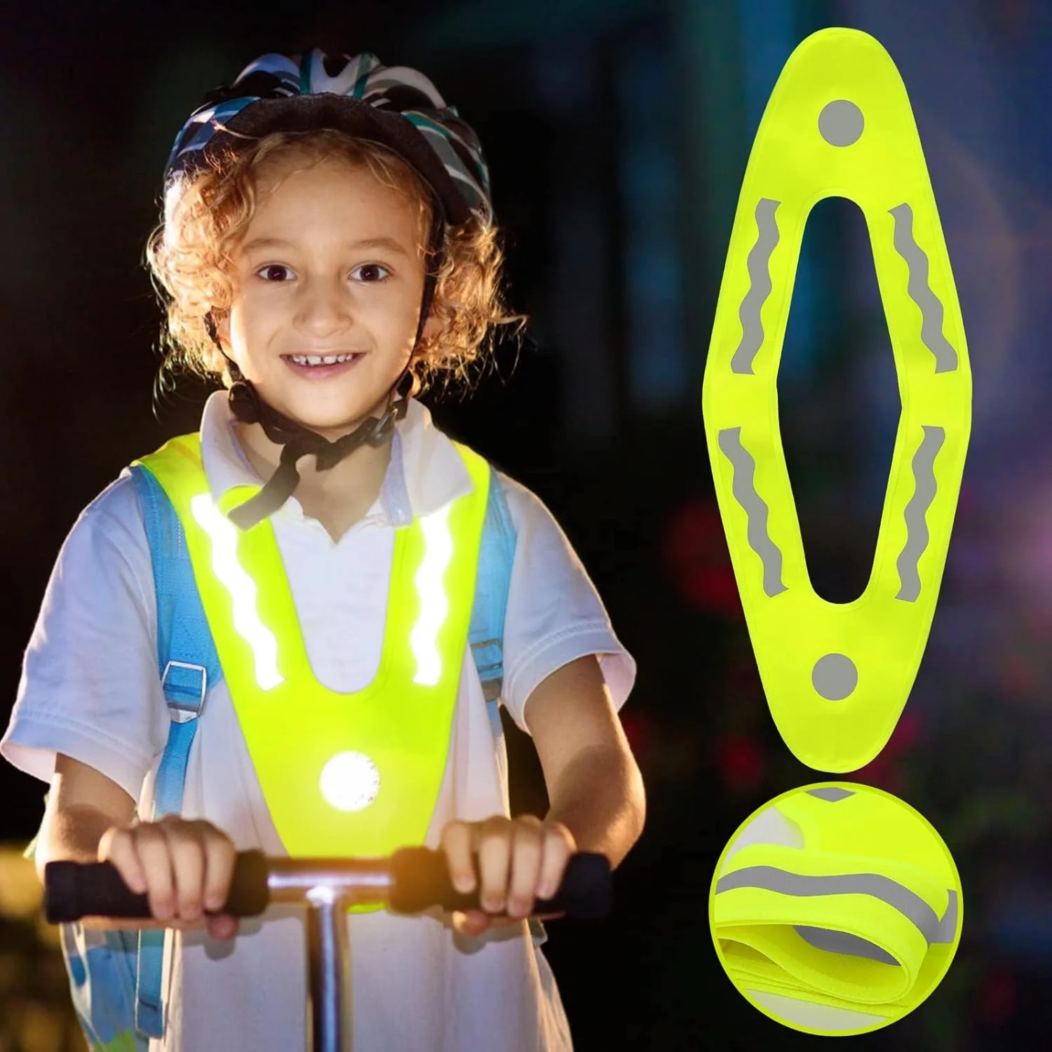 بسته 4 عددی جلیقه ایمنی بازتابنده کودکانه - جلیقه های بادوام با دید بالا برای دوچرخه سواری، پیاده روی و فعالیت های خارج از منزل کودکان با ویژگی های ایمنی پیشرفته بسته 4 عددی جلیقه ایمنی بازتابنده کودکانه - جلیقه های بادوام با دید بالا برای دوچرخه سواری، پیاده روی و فعالیت های خارج از منزل کودکان با ویژگی های ایمنی پیشرفته