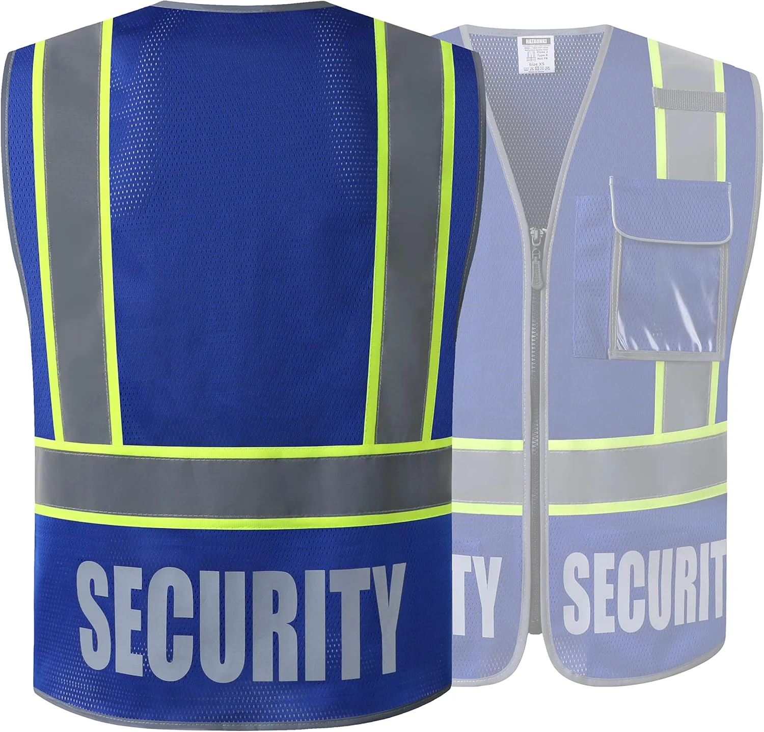 جلیقه بازتابنده یکسره HATAUNKI برای بزرگسالان، طرح رترو