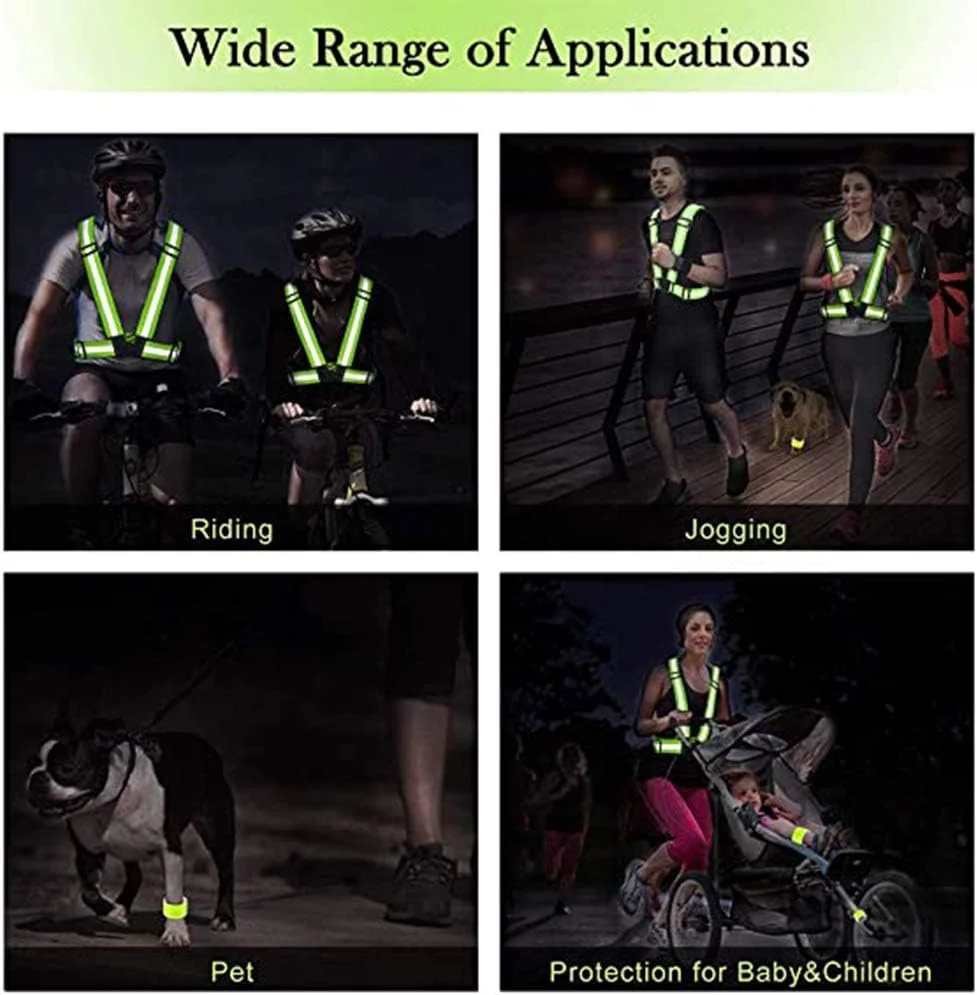 ست جلیقه شبرنگ تالیتار 2 عددی، سبک وزن، جلیقه ایمنی روشن، دید بالا، قابل تنظیم برای دویدن در شب، پیاده روی، دوچرخه سواری، قدم زدن، بازتابنده ایمنی برای مردان، زنان و کودکان