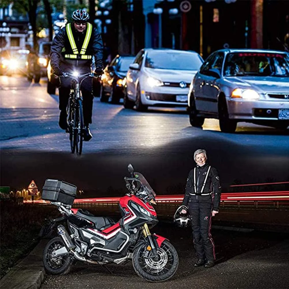 ست جلیقه شبرنگ تالیتار 2 عددی، سبک وزن، جلیقه ایمنی روشن، دید بالا، قابل تنظیم برای دویدن در شب، پیاده روی، دوچرخه سواری، قدم زدن، بازتابنده ایمنی برای مردان، زنان و کودکان