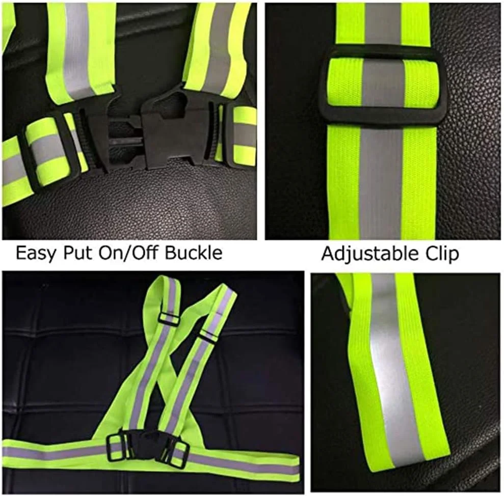 ست جلیقه شبرنگ تالیتار 2 عددی، سبک وزن، جلیقه ایمنی روشن، دید بالا، قابل تنظیم برای دویدن در شب، پیاده روی، دوچرخه سواری، قدم زدن، بازتابنده ایمنی برای مردان، زنان و کودکان