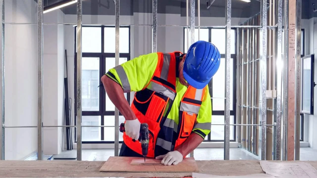 جلیقه ایمنی راه راه بازتابنده 3M، جلیقه بافتنی زرد دید بالا با 10 جیب، لباس کار ساختمانی روشن برای مردان و زنان.