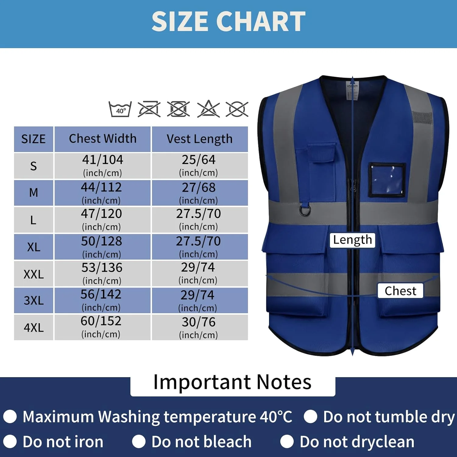 جلیقه ایمنی دید بالا UNATOM با نوارهای بازتابنده مطابق با استاندارد ANSI/ISEA
