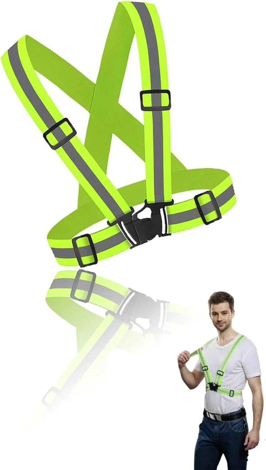 جلیقه ایمنی بازتابنده دوچرخه: مناسب ساخت و ساز، ترافیک، دید انبار - ژاکت ایمنی با نوارهای دید بالا برای محافظت بیشتر (1 عدد)