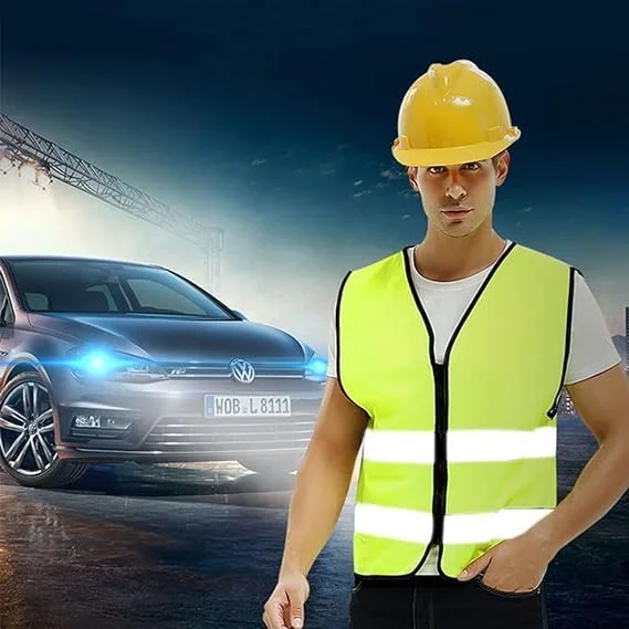 جلیقه ایمنی بازتابنده ECVV با رنگ نئون روشن و نوارهای بازتابنده 2 اینچی - جلوی زیپ دار جلیقه ایمنی بازتابنده ECVV با رنگ نئون روشن و نوارهای بازتابنده 2 اینچی - جلوی زیپ دار