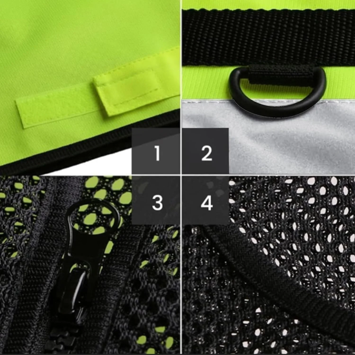 جلیقه ایمنی بازتابنده دید بالا Remart® "3M" مدل 029 مناسب مدیران، دارای جیب های سه بعدی چندگانه، دو جیب بزرگ سه بعدی با درپوش و زیپ