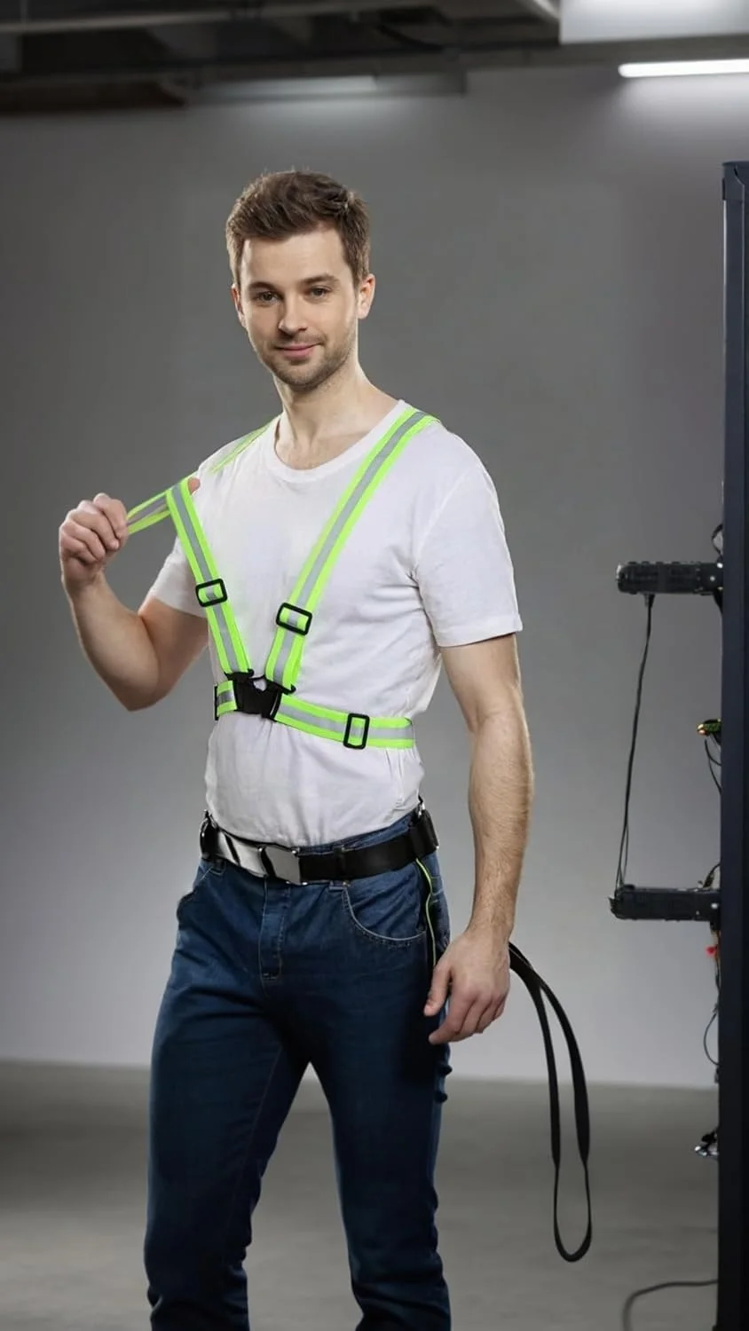 جلیقه ایمنی بازتابنده دوچرخه: مناسب ساخت و ساز، ترافیک، دید انبار - ژاکت ایمنی با نوارهای دید بالا برای محافظت بیشتر (1 عدد)