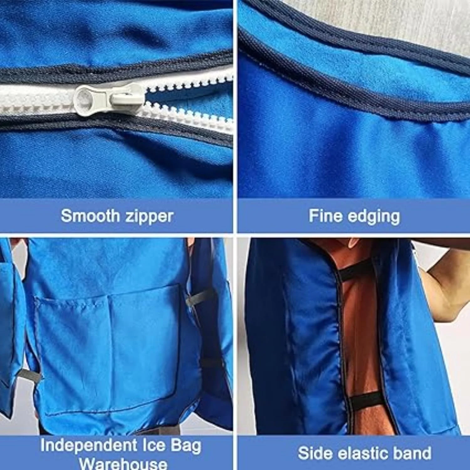 جلیقه خنک کننده NALACAL با 4 بسته یخ - جلیقه ایمنی تنفسی، لباس خنک کننده رطوبت گیر برای دمای بالا، کار در فضای باز، ماهیگیری، دوچرخه سواری و دویدن