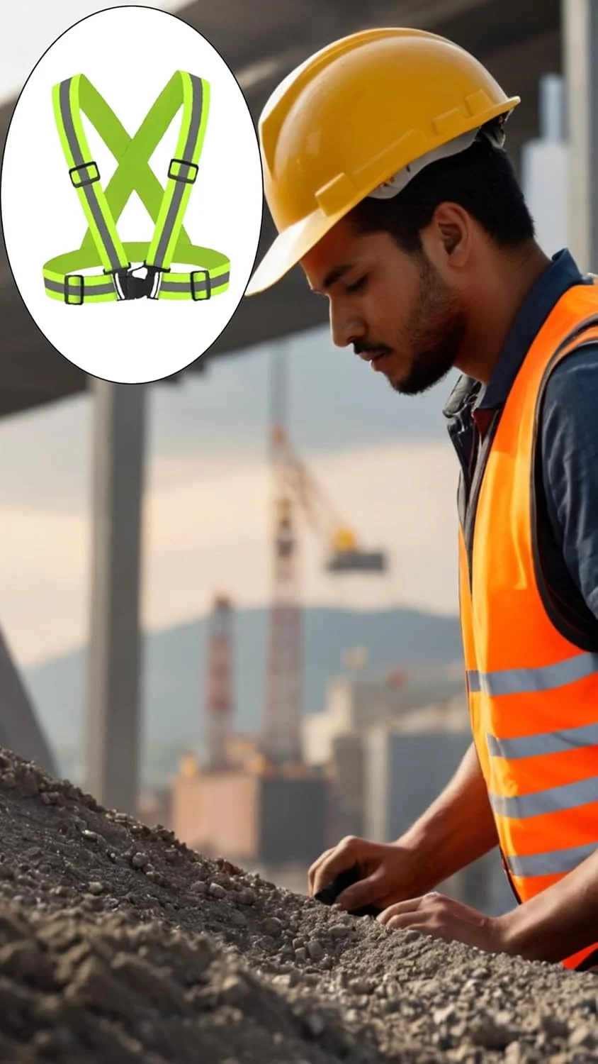 جلیقه ایمنی بازتابنده دوچرخه: مناسب ساخت و ساز، ترافیک، دید انبار - ژاکت ایمنی با نوارهای دید بالا برای محافظت بیشتر (1 عدد)