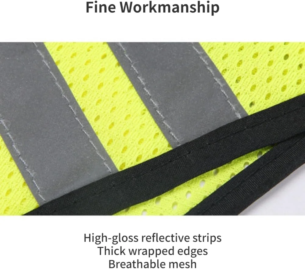 جلیقه ایمنی شب نما SSDH مناسب کار ساختمانی برای آقایان و بانوان