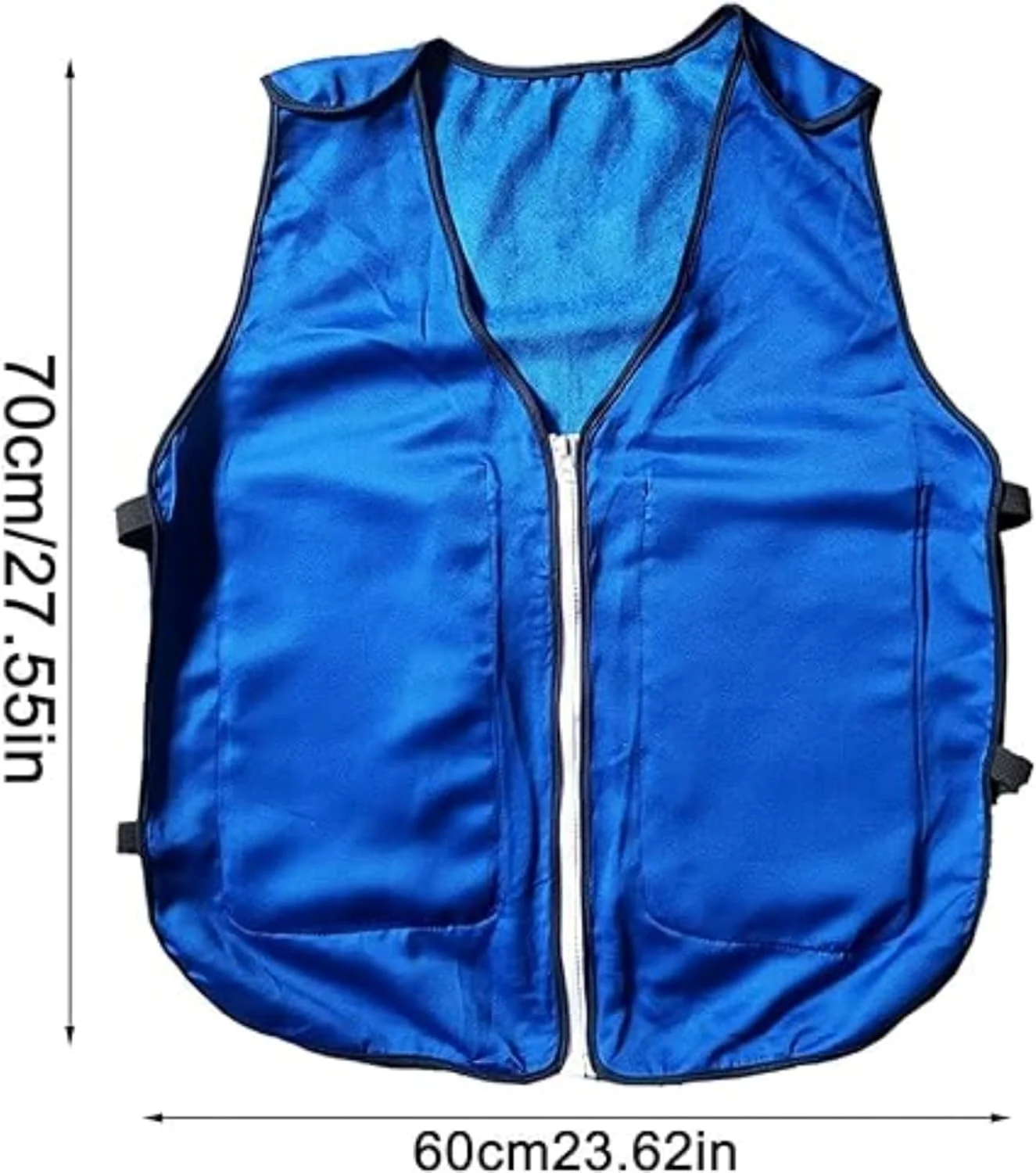 جلیقه خنک کننده NALACAL با 4 بسته یخ - جلیقه ایمنی تنفسی، لباس خنک کننده رطوبت گیر برای دمای بالا، کار در فضای باز، ماهیگیری، دوچرخه سواری و دویدن