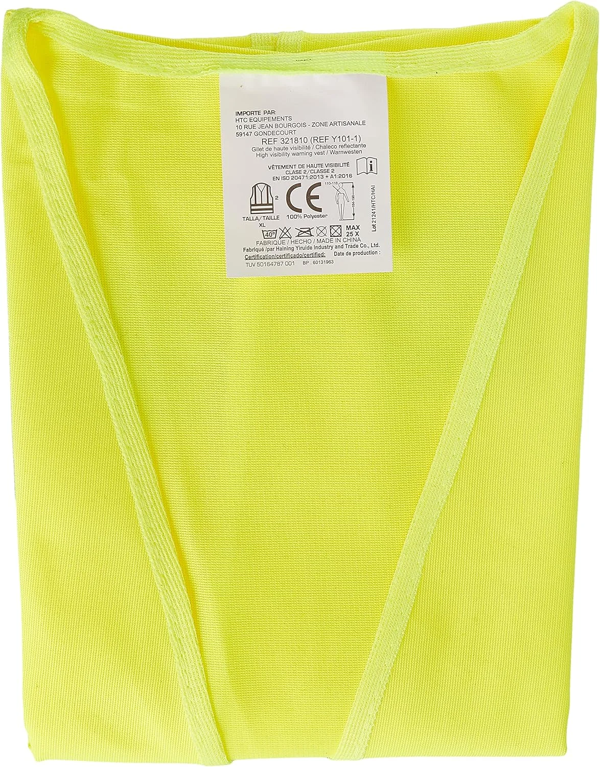 جلیقه ایمنی بازتابنده Unisex Unbekannt، CE EN-471 T/XL، زرد، دید بالا، زرد، XL EU