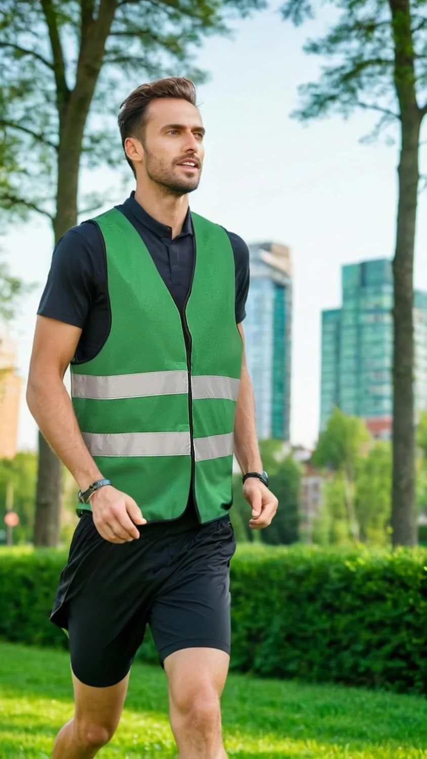 ست 5 عددی جلیقه ایمنی نئون با نوارهای بازتابنده برای دویدن، کنترل ترافیک، ساخت و ساز، نقشه برداری و امنیت - تنفس پذیر، بادوام، سایز جهانی (سبز چمنی) ست 5 عددی جلیقه ایمنی نئون با نوارهای بازتابنده برای دویدن، کنترل ترافیک، ساخت و ساز، نقشه برداری و امنیت - تنفس پذیر، بادوام، سایز جهانی (سبز چمنی)