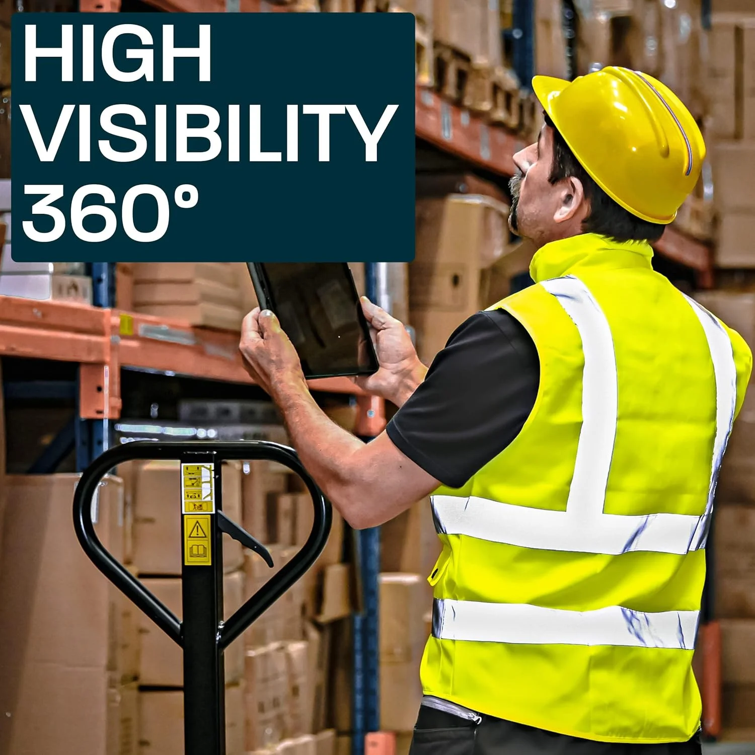 جلیقه دید بالا حرفه ای با جیب و زیپ - دید بسیار بالا - قابل شستشو - مناسب برای همه