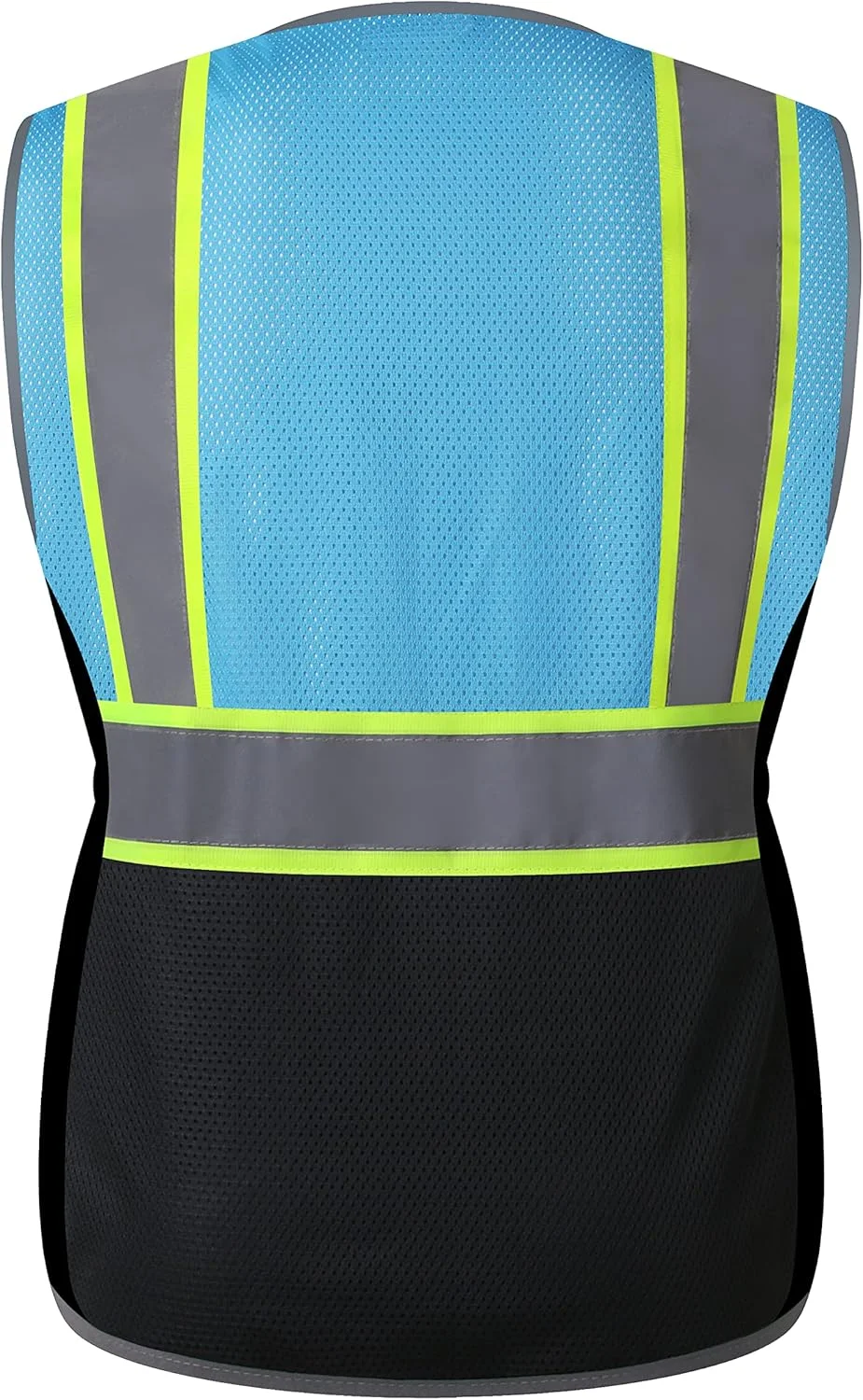 جلیقه ایمنی زنانه JKWEARSA، دارای جیب های متعدد، دید بالا، تنفس پذیر، جلیقه کار توری برای بانوان، زیپ بادوام