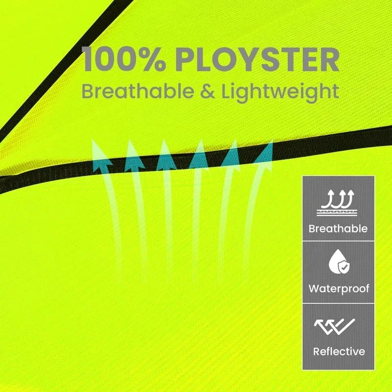 جلیقه ایمنی بازتابنده Remart، دید بالا، هشدار روز و شب، جلیقه ایمنی سنگین با چسب ولکرو