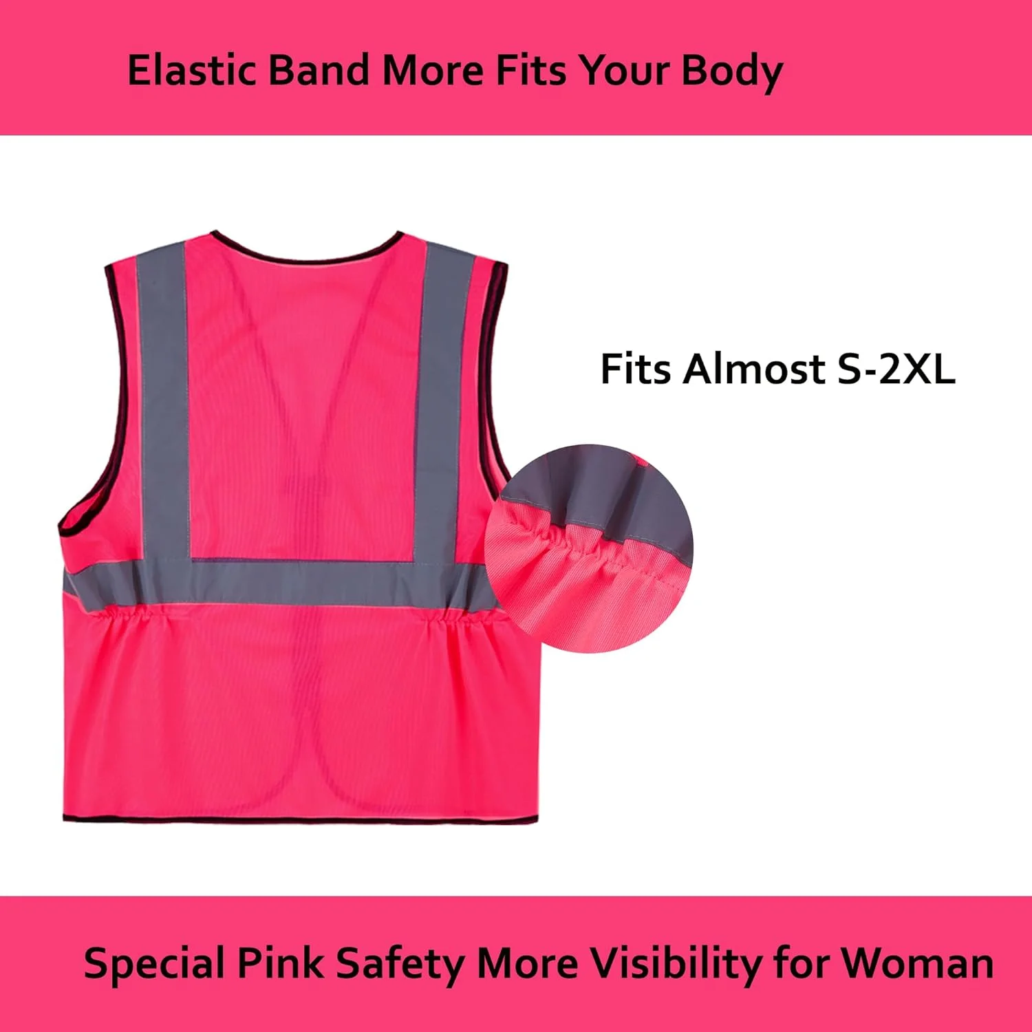 جلیقه های ایمنی Lavori-AK بسته 10 عددی - جلیقه کار ساختمانی بازتابنده زرد با دید بالا کلاس 2 برای مردان و زنان