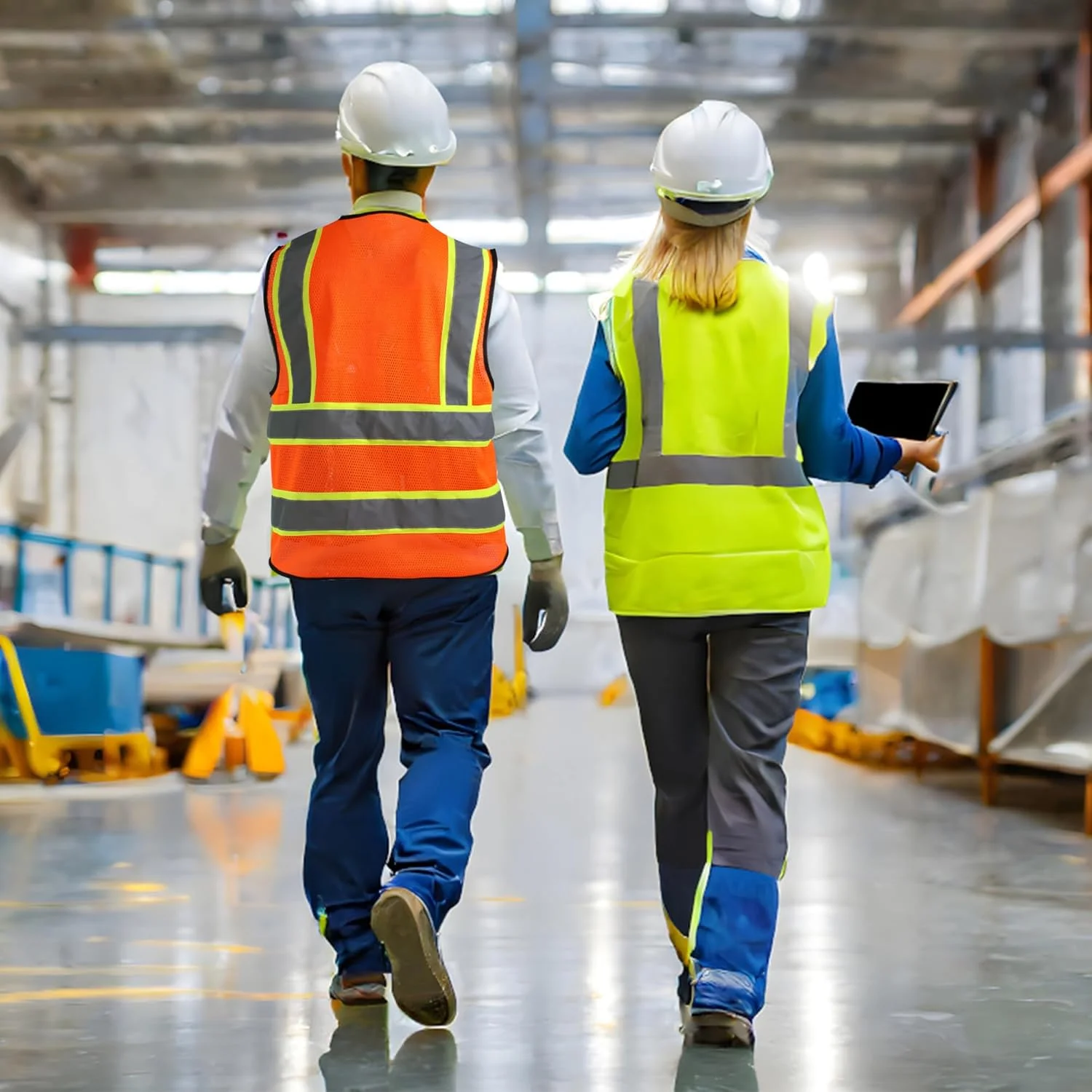 جلیقه ایمنی توری A-SAFETY، جلیقه ساختمانی بازتابنده سبک وزن با جیب، جلیقه ایمنی برای مردان/زنان