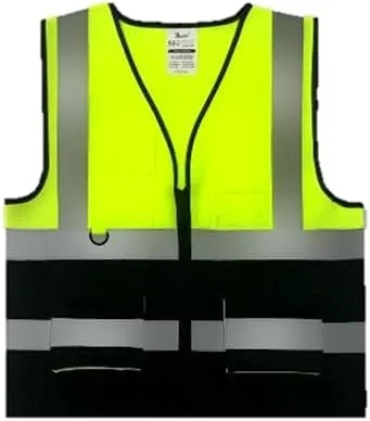 جلیقه ایمنی Remart با جیب های کاربردی و بست زیپی، دید 360 درجه، جلیقه ایمنی پلی استر با دید بالا، مناسب برای همه