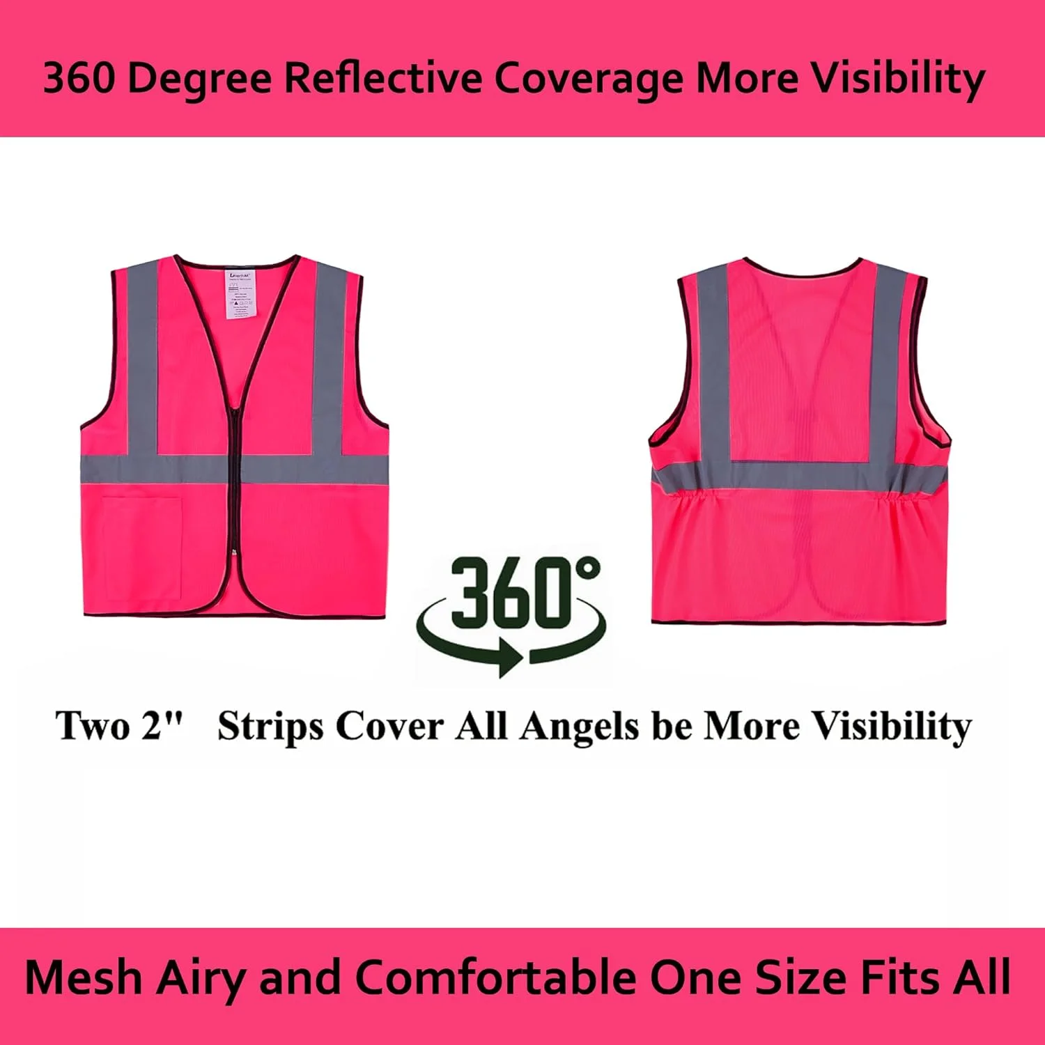 جلیقه های ایمنی Lavori-AK بسته 10 عددی - جلیقه کار ساختمانی بازتابنده زرد با دید بالا کلاس 2 برای مردان و زنان