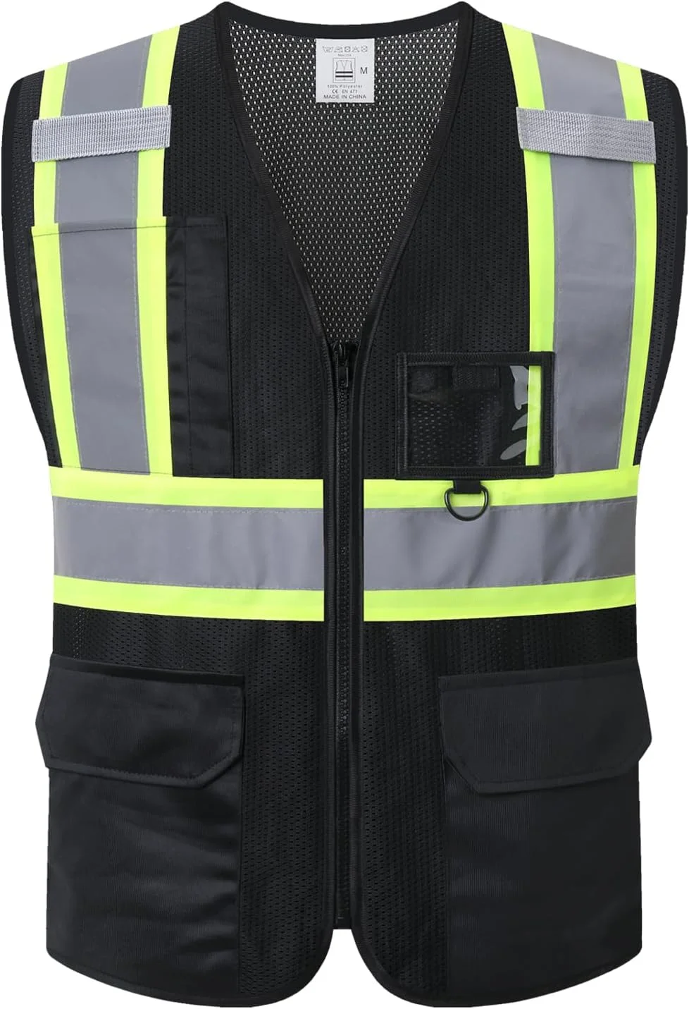 جلیقه ایمنی بازتابنده LaienSafety برای مردان و زنان، جلیقه توری با دید بالا، مطابق با استانداردهای ANSI/ISEA