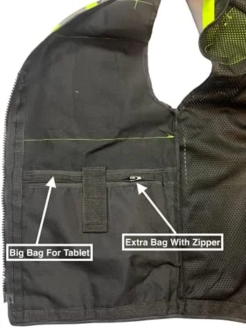 جلیقه ایمنی مردانه مشکی سری 2 REXZUS با زیپ و جیب های کاربردی، جلیقه نقشه برداری سری مشکی ممتاز جلیقه ایمنی مردانه مشکی سری 2 REXZUS با زیپ و جیب های کاربردی، جلیقه نقشه برداری سری مشکی ممتاز