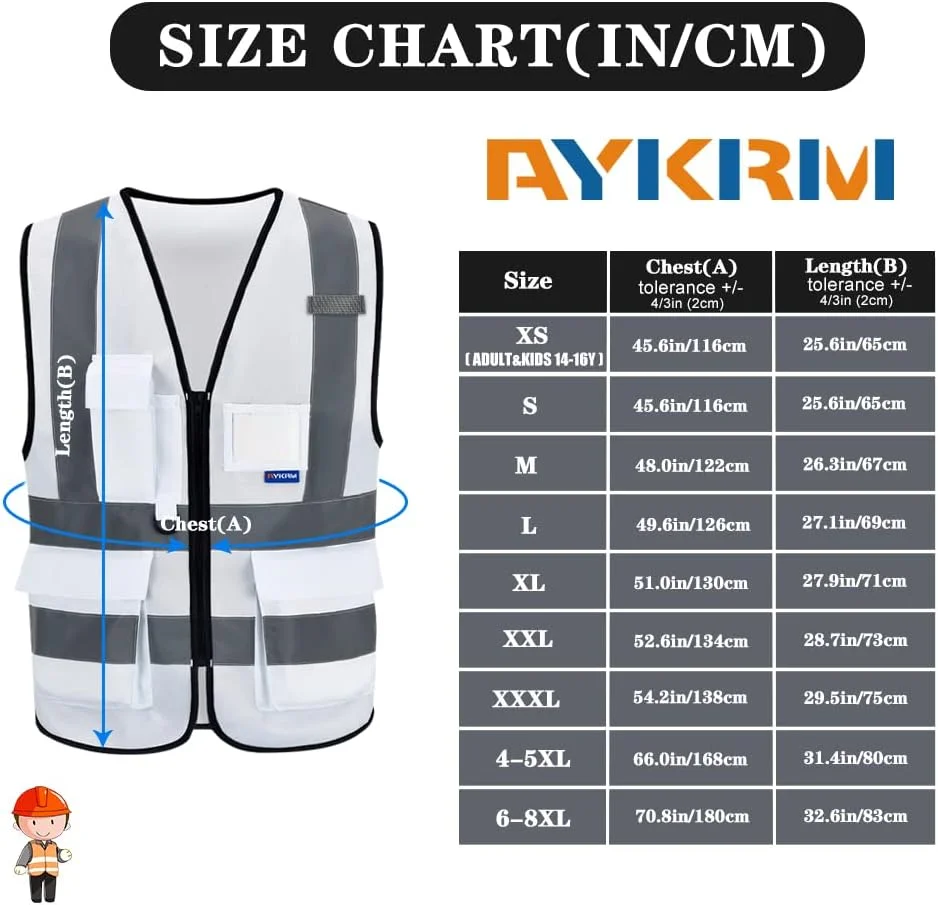 جلیقه ایمنی کار ساختمانی دو رنگ بازتابنده دید بالا با قابلیت چاپ آرم سفارشی Aykrm جلیقه ایمنی کار ساختمانی دو رنگ بازتابنده دید بالا با قابلیت چاپ آرم سفارشی Aykrm